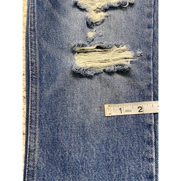 26 Abercrombie & Fitch Annie High-Rise Girlfriend Distressed Raw Fray Hem - Picture 8 of 9